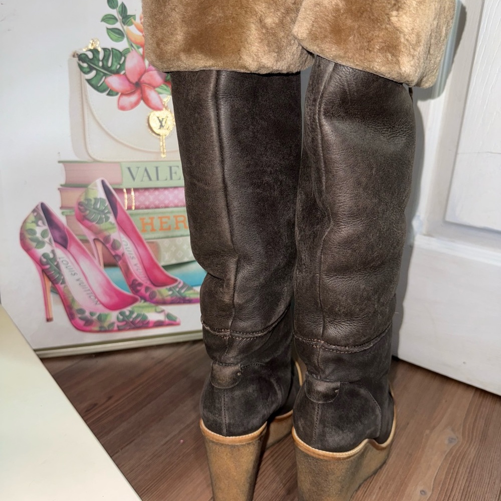 Saint Laurent Women's Brown Leather Boots - Picture 9 of 11